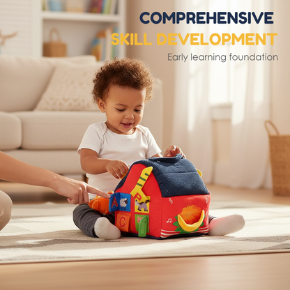 🧸 50% OFF! 🚜 Interactive Plush Farm House Toy Set for Kids – 6 Exploration Zones, Adorable Animal Puppets & Portable Storage Design – Learn, Play & Grow ✨
