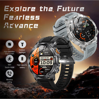 ⌚ 1000mAh Smartwatch – 1.7' Display, 100+ Sports Modes & LED Light