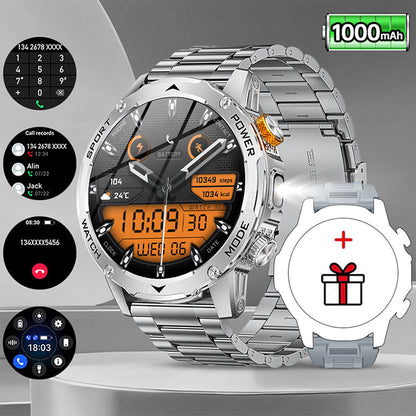 ⌚ 1000mAh Smartwatch – 1.7' Display, 100+ Sports Modes & LED Light