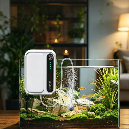 🐟 50% OFF! ✨ Rechargeable Portable Oxygen Pump – 4800mAh Long-Lasting Power, Dual-Hole Output & Whisper-Quiet Operation – Ultimate Fishing Endurance 🔋