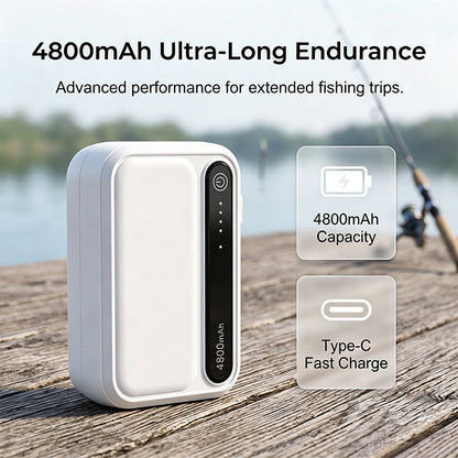 🐟 50% OFF! ✨ Rechargeable Portable Oxygen Pump – 4800mAh Long-Lasting Power, Dual-Hole Output & Whisper-Quiet Operation – Ultimate Fishing Endurance 🔋