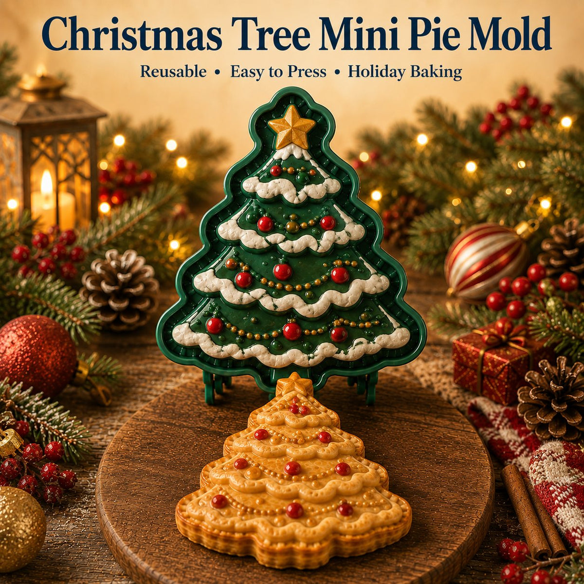 🎄 9-Design Christmas Mini Pie Mold – Festive Pastry Press