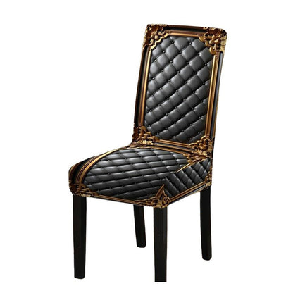 🖤 Baroque Stretch Dining Chair Cover – Elegant Washable Furniture Protector