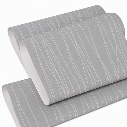 🏠 Save 50%! ✨ Thickened Non-Woven Self-Adhesive Wallpaper – 3D Textured Stripe Pattern, Peel-and-Stick Easy Install & Breathable Eco Fiber – Cozy Upgrade for Any Room 🎨