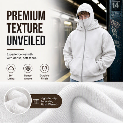Unisex's Zip-Up Double-Hooded Sweatshirt