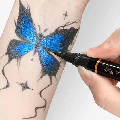 🥳2026 HOT SALE🥳💞50K+ SOLD! 🎨✨ 50% OFF! Temporary Tattoo Markers – 10/15 vivid colours, flexible brush tip, waterproof & non-toxic. Perfect for Halloween & face art! 🎃💚