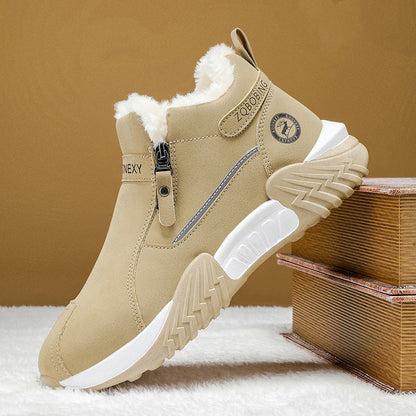 Warm Fleece Winter Snow Boots with Side Zip