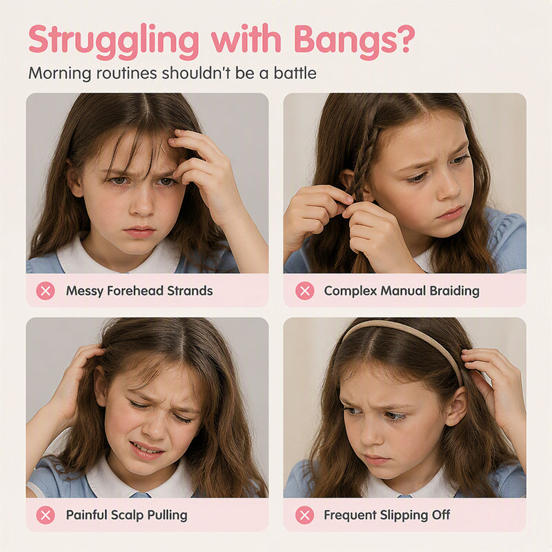 🎀 Cute Braiding Headband for Girls – Built-In Mini Styling Clips for Easy Hairstyles