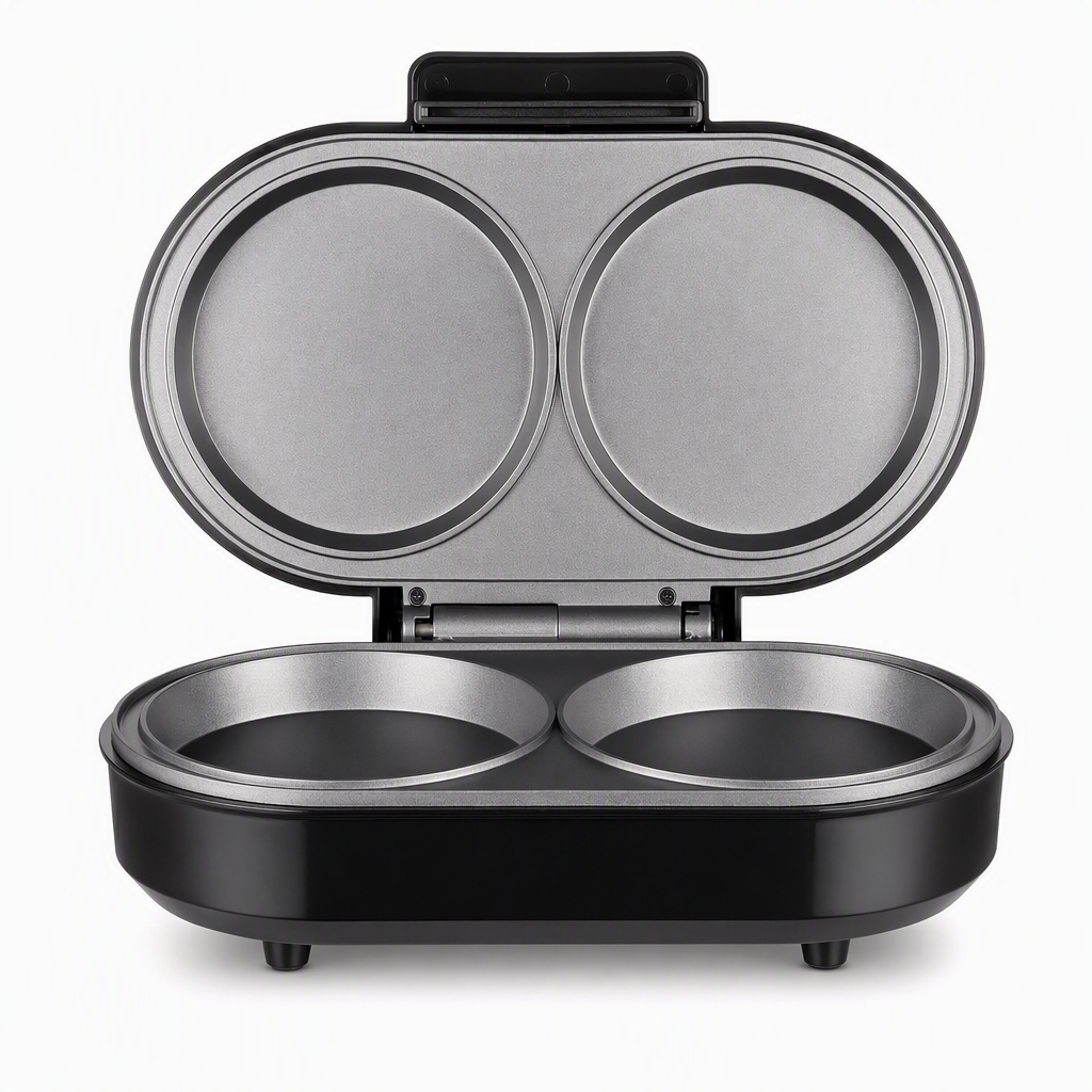 🍳 Smart Dual Breakfast Maker - Double Cooking Non-Stick Burger & Egg Press ⚡