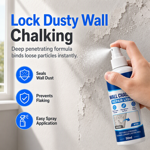 🧱 Wall Repair Liquid & Curing Agent – Surface Binder for Chalking, Dusty & Weak Plaster Walls