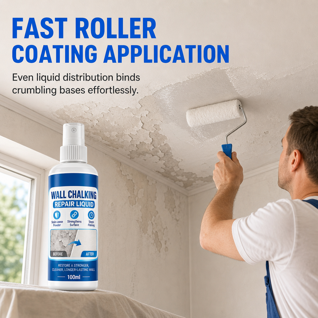 🧱 Wall Repair Liquid & Curing Agent – Surface Binder for Chalking, Dusty & Weak Plaster Walls