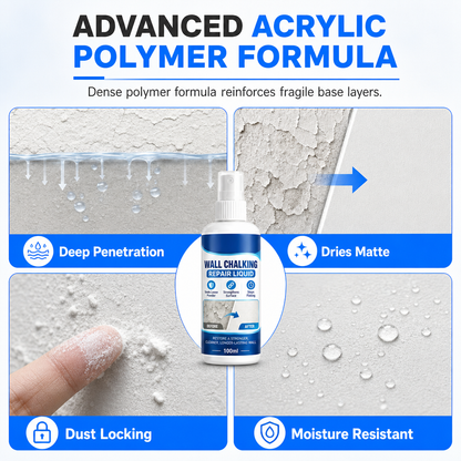 🧱 Wall Repair Liquid & Curing Agent – Surface Binder for Chalking, Dusty & Weak Plaster Walls