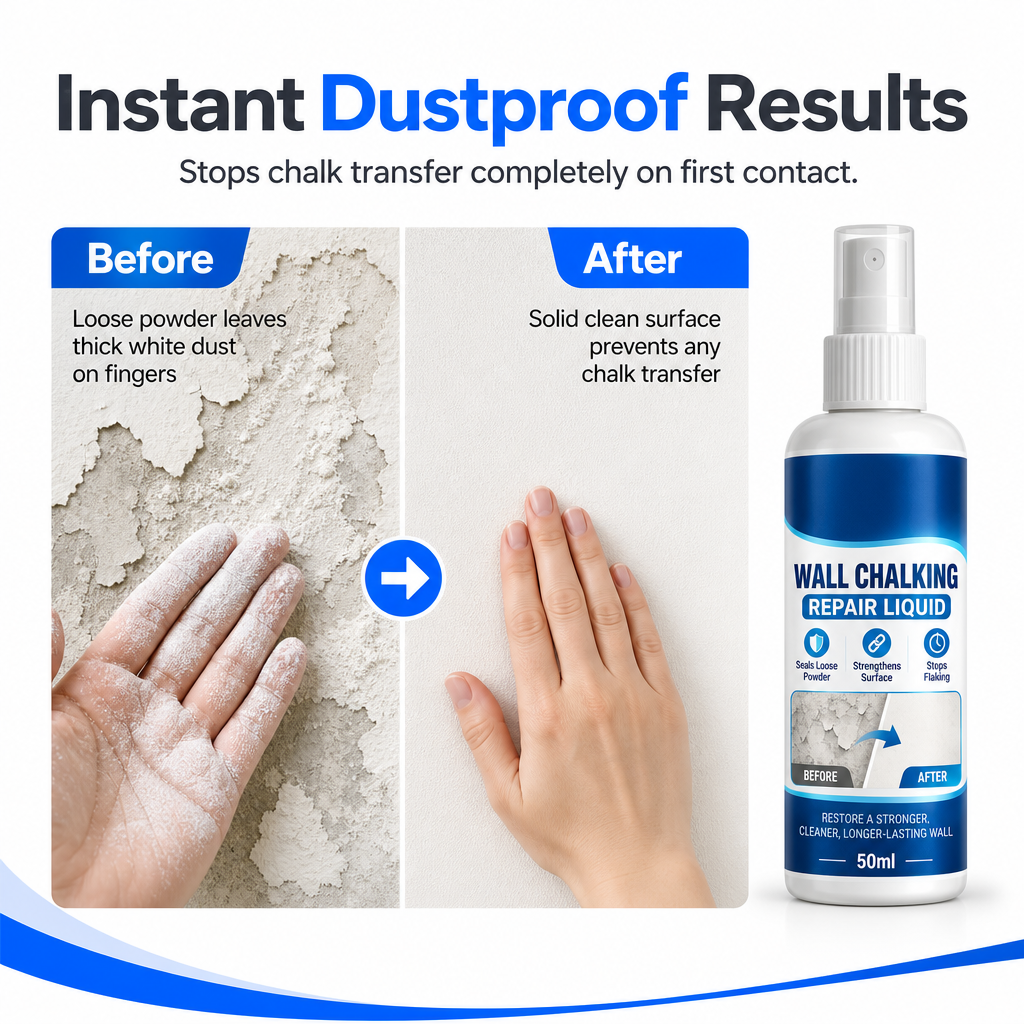 🧱 Wall Repair Liquid & Curing Agent – Surface Binder for Chalking, Dusty & Weak Plaster Walls