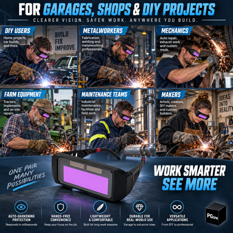 Auto-Darkening Anti-Glare Welding Glasses