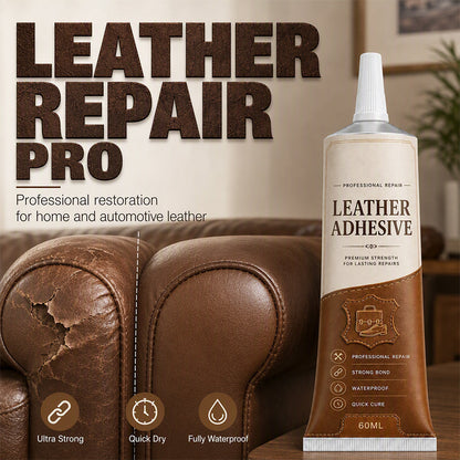 👜 Leather Repair Glue – 60ML Clear Adhesive for Sofas & Car Seats ✨