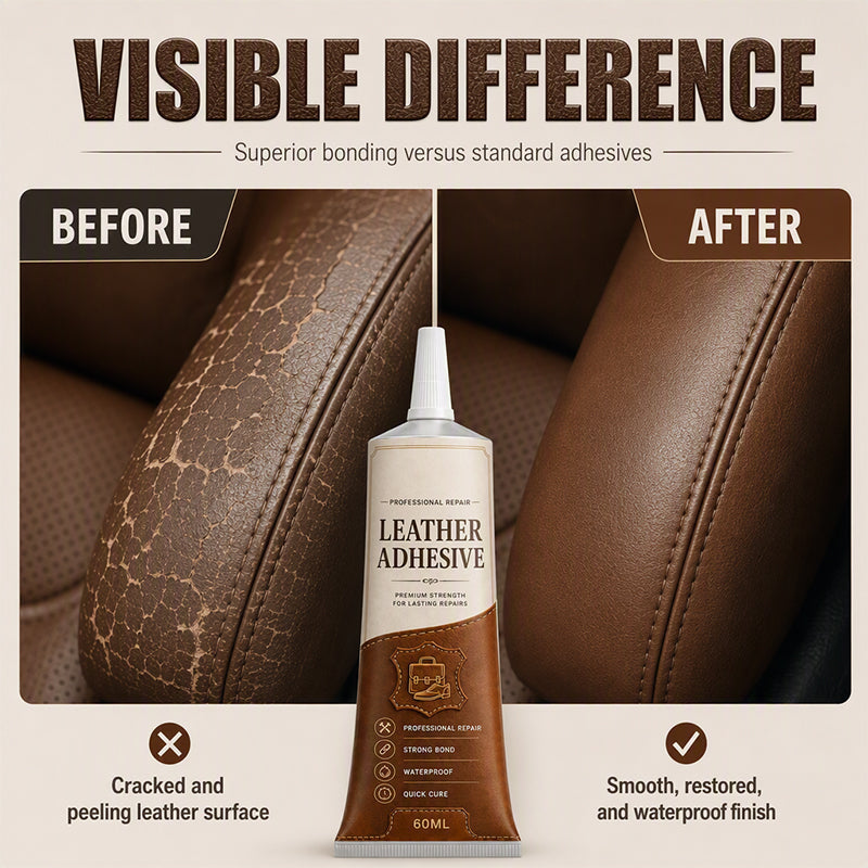 👜 Leather Repair Glue – 60ML Clear Adhesive for Sofas & Car Seats ✨