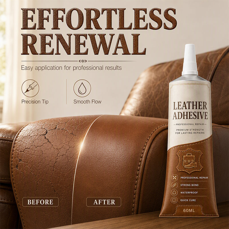 👜 Leather Repair Glue – 60ML Clear Adhesive for Sofas & Car Seats ✨