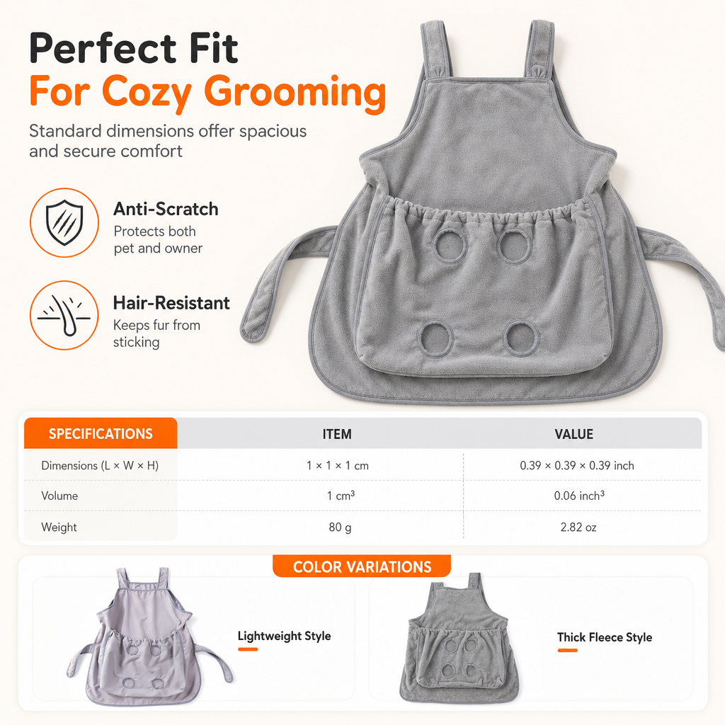 📢📢40% OFF !! ⏰Hair Resistant Pet Cuddling Apron with Leg Holes for Holding Cats🥻🐕🐈