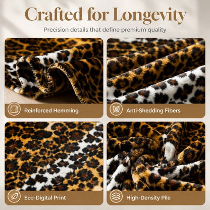 🛋️ LAST DAY 50% OFF! ✨ Ultra-Soft Leopard Print Throw Blanket – Cozy Warmth Without Bulk, Machine-Washable Polyester & 4 Size Options – Bold Style for Every Corner of Your Home 🐆