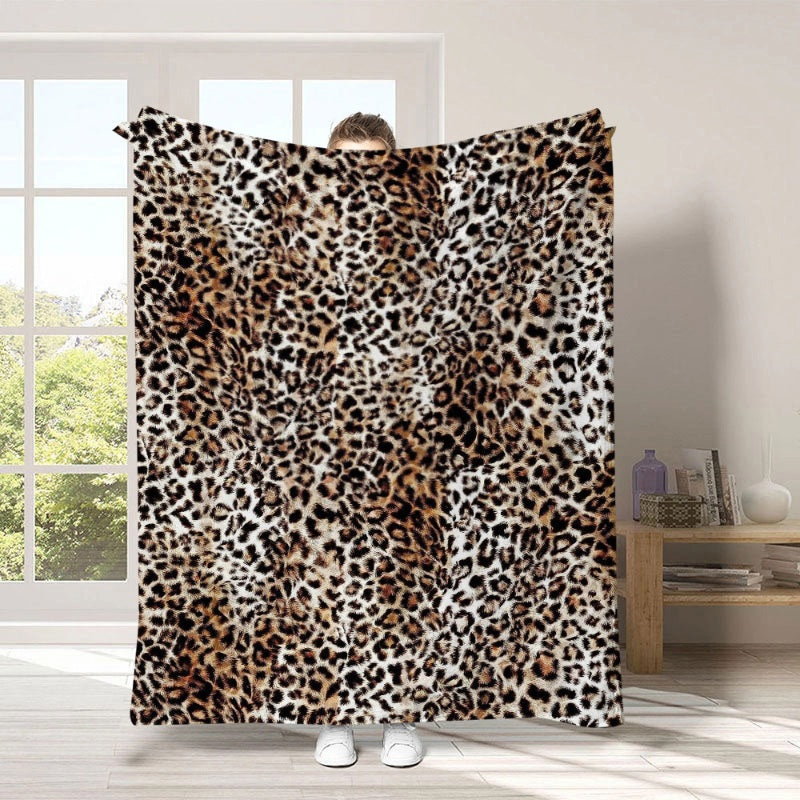 🛋️ LAST DAY 50% OFF! ✨ Ultra-Soft Leopard Print Throw Blanket – Cozy Warmth Without Bulk, Machine-Washable Polyester & 4 Size Options – Bold Style for Every Corner of Your Home 🐆