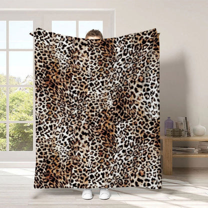 🛋️ LAST DAY 50% OFF! ✨ Ultra-Soft Leopard Print Throw Blanket – Cozy Warmth Without Bulk, Machine-Washable Polyester & 4 Size Options – Bold Style for Every Corner of Your Home 🐆