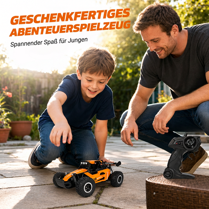 🏎️Race Any Terrain Instantly! No-Bump 4WD LED RC Car