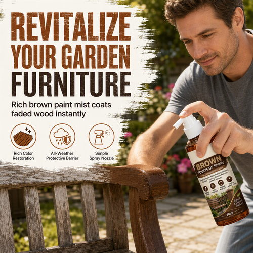 ✨🪑Brown Wood Touch-Up Spray – Refresh Faded Outdoor Furniture & Restore a Rich Wood Look