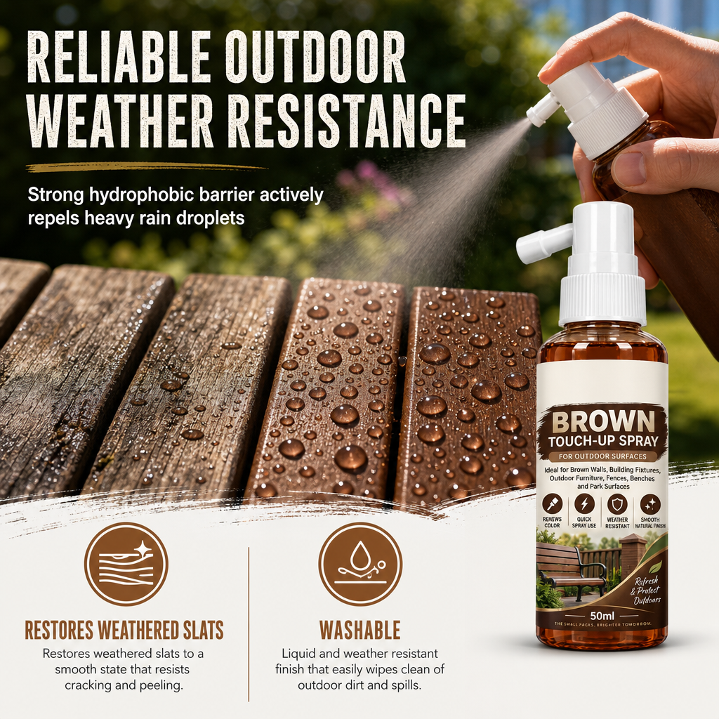 ✨🪑Brown Wood Touch-Up Spray – Refresh Faded Outdoor Furniture & Restore a Rich Wood Look