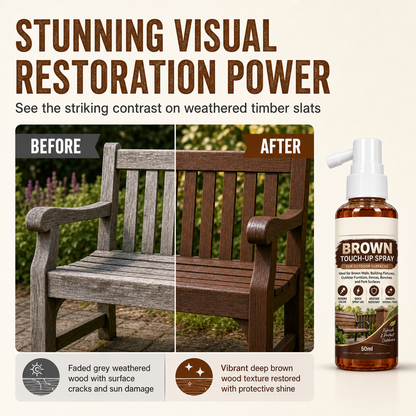 ✨🪑Brown Wood Touch-Up Spray – Refresh Faded Outdoor Furniture & Restore a Rich Wood Look