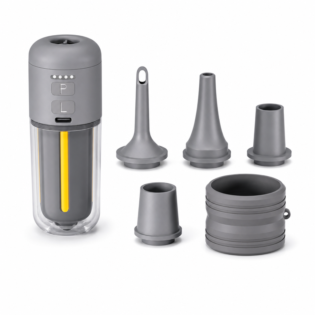 🏕️ 3-in-1 Mini Air Pump & Camping Lantern – Rechargeable, Compact & Travel-Ready