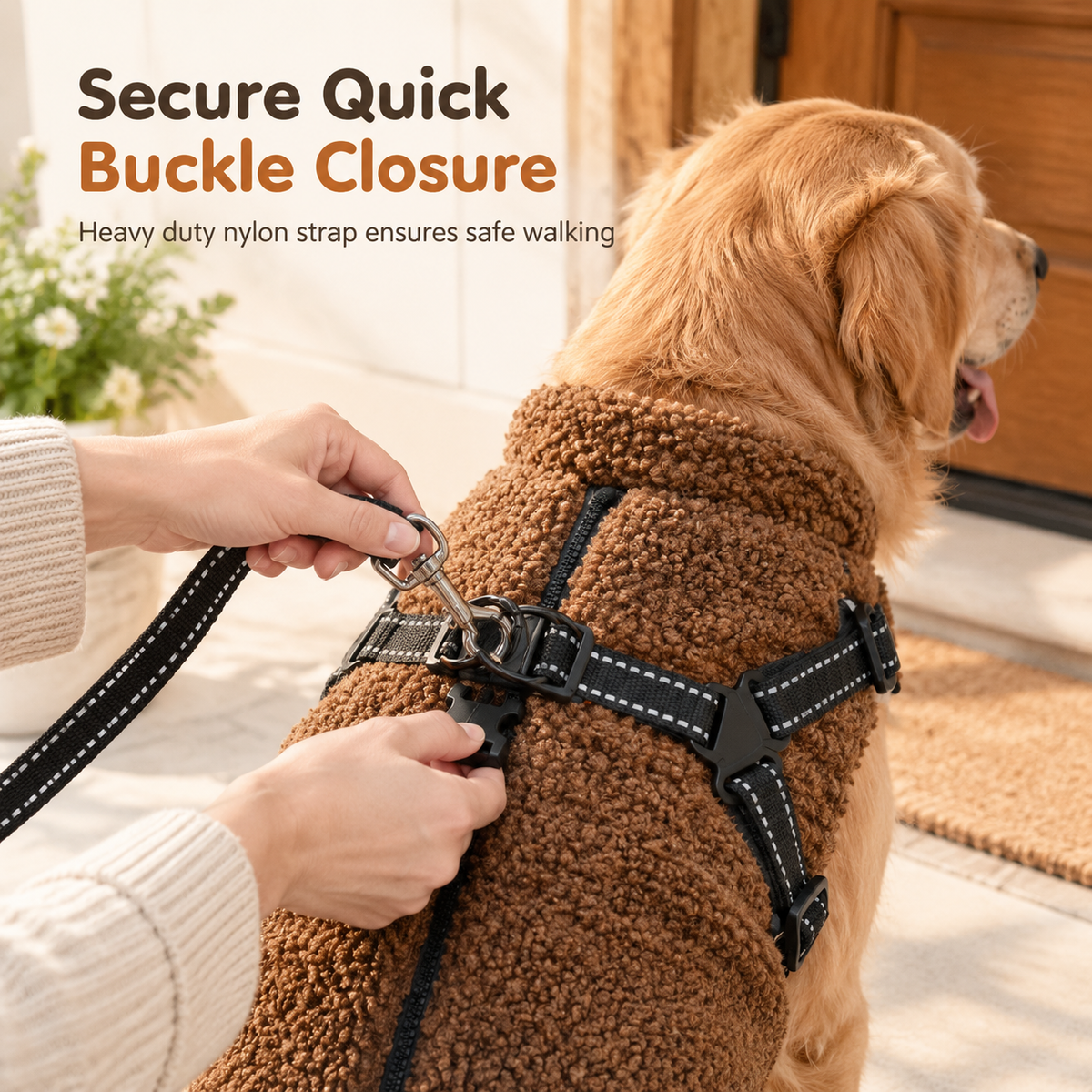 ⏳Time-Limited Special⏰Warm Winter Dog Coat with Reflective Strips and Harness for Small and Medium Dogs🐶❄️