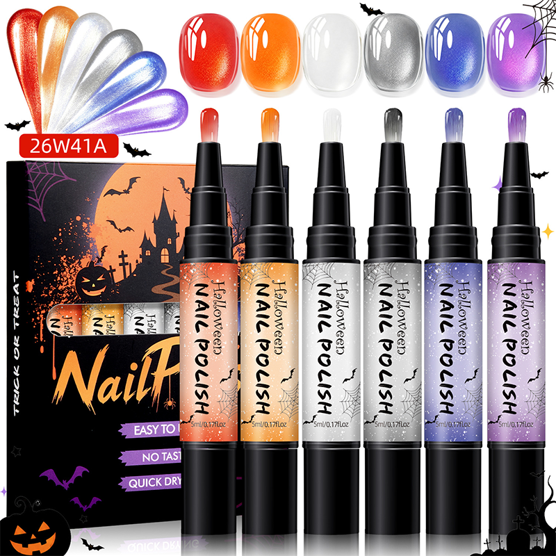 🎃💅 Spooky Nail Art Pens – Quick-Dry Halloween Colors for Easy At-Home Designs