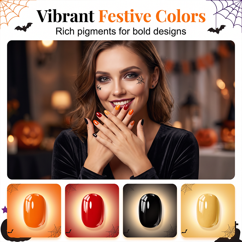 🎃💅 Spooky Nail Art Pens – Quick-Dry Halloween Colors for Easy At-Home Designs