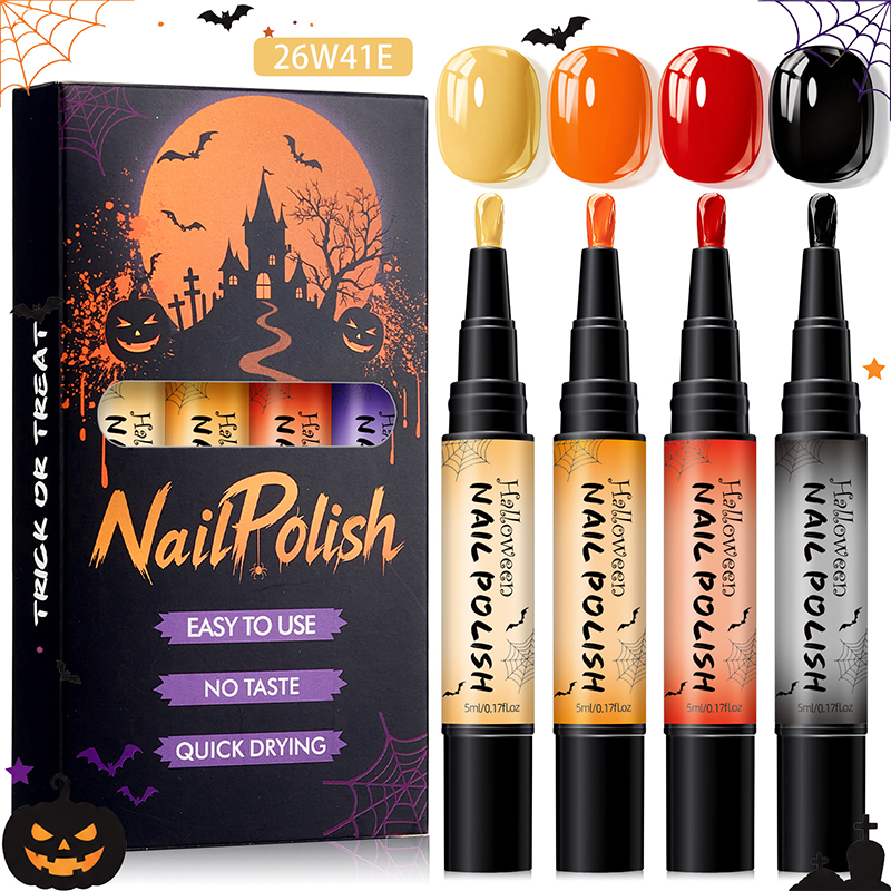 🎃💅 Spooky Nail Art Pens – Quick-Dry Halloween Colors for Easy At-Home Designs