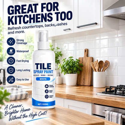 🎨 Tile Renewal Spray Paint – 100ml Quick-Dry Recoloring Coating for Bathroom & Kitchen Tiles