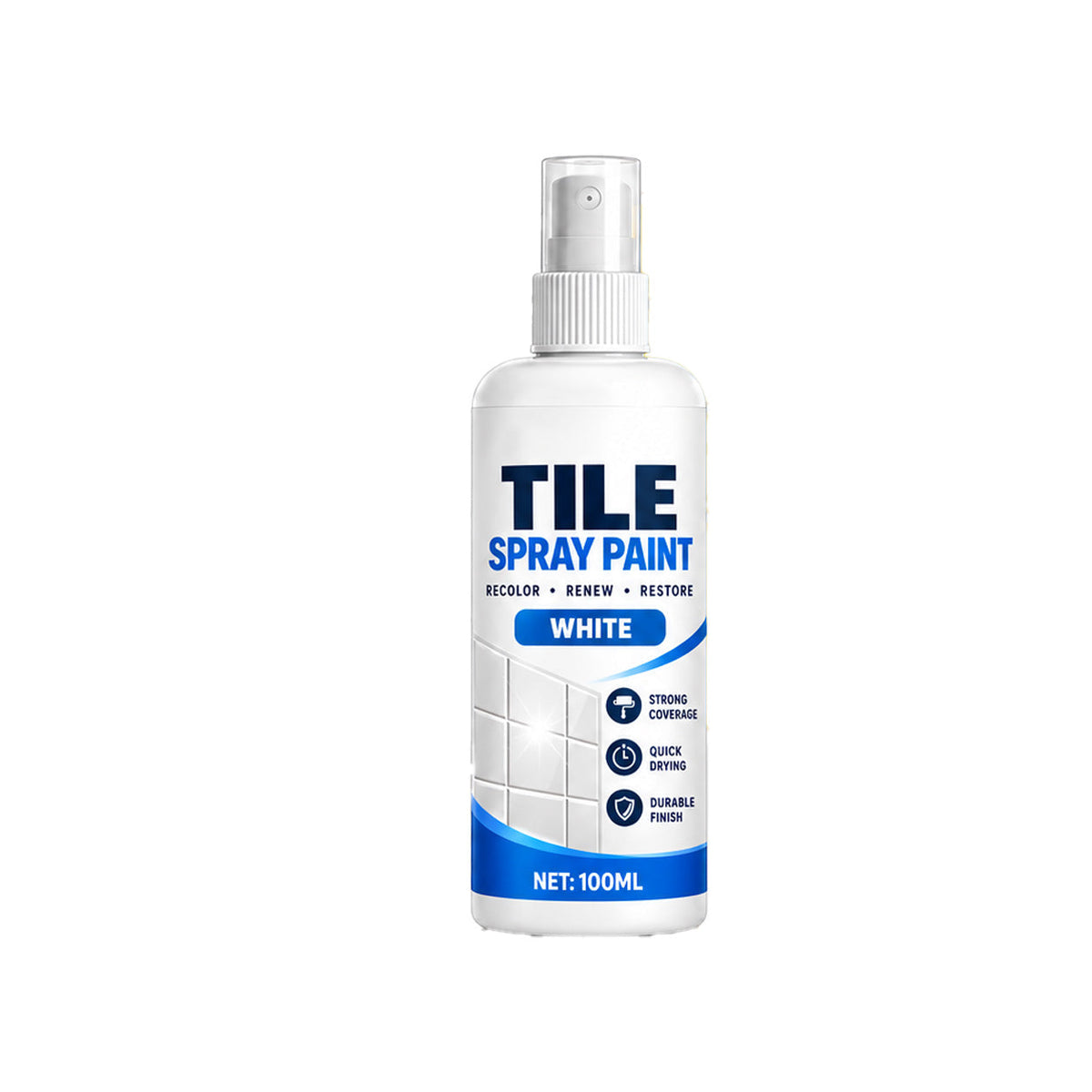 🎨 Tile Renewal Spray Paint – 100ml Quick-Dry Recoloring Coating for Bathroom & Kitchen Tiles