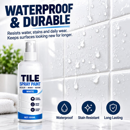🎨 Tile Renewal Spray Paint – 100ml Quick-Dry Recoloring Coating for Bathroom & Kitchen Tiles