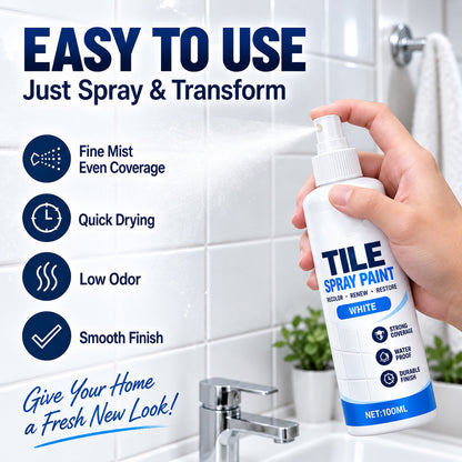 🎨 Tile Renewal Spray Paint – 100ml Quick-Dry Recoloring Coating for Bathroom & Kitchen Tiles