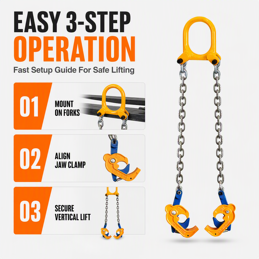 ⏰Heavy Duty Oil Drum Lifting Clamp Forklift and Crane Drum Lifter for Steel Metal Drums Die Forged Drum Handling Tool