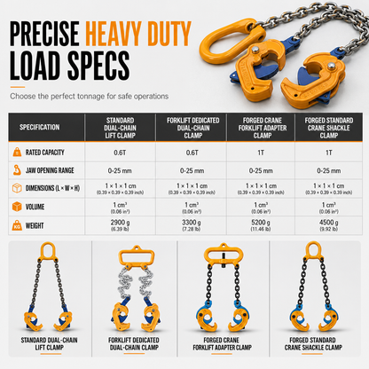 ⏰Heavy Duty Oil Drum Lifting Clamp Forklift and Crane Drum Lifter for Steel Metal Drums Die Forged Drum Handling Tool