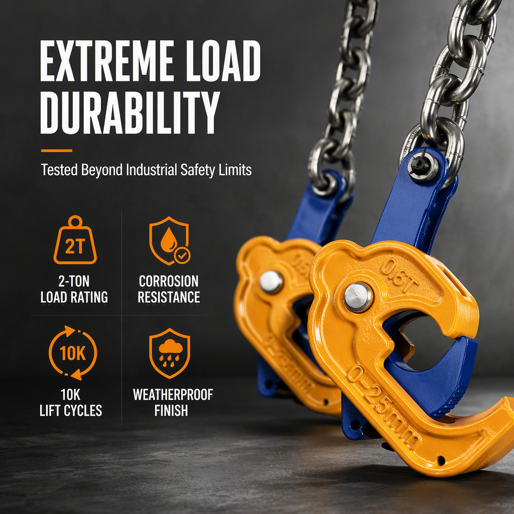 ⏰Heavy Duty Oil Drum Lifting Clamp Forklift and Crane Drum Lifter for Steel Metal Drums Die Forged Drum Handling Tool