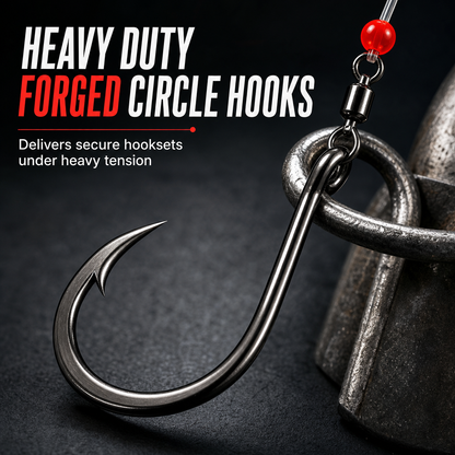 ⏰ Pre-Tied Surf Fishing Rigs: High-Buoyancy Floats, Forged Circle Hooks, 90lb Leader, Ready to Use