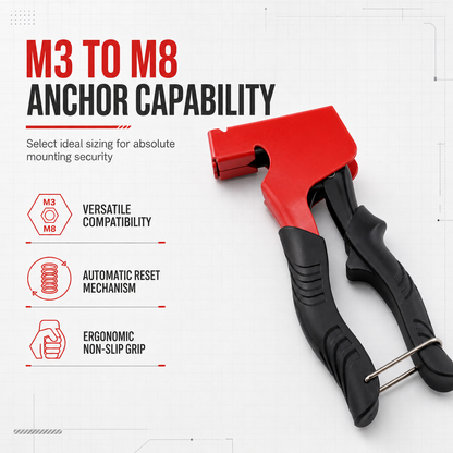 ⏰Manual Rivet Nut Gun and Petal Nut Tightening Tool for M3-M8 Hollow Wall Anchors