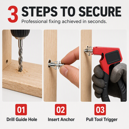 ⏰Manual Rivet Nut Gun and Petal Nut Tightening Tool for M3-M8 Hollow Wall Anchors