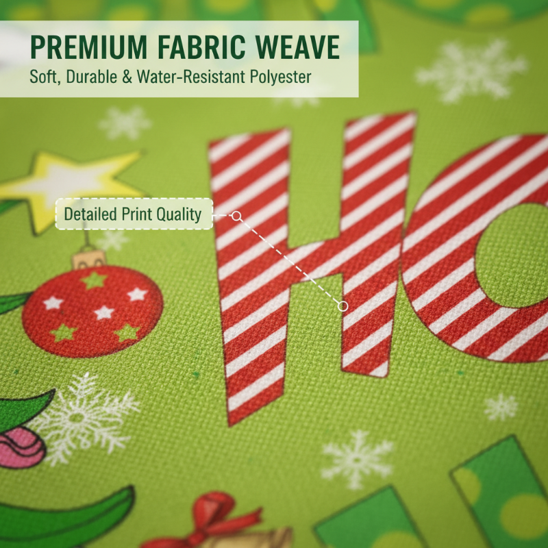 4PCS Waterproof Christmas Shower Curtain Set