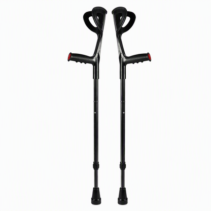Folding Forearm Crutches Non Slip Elbow Crutches for Fracture Rehabilitation and Mobility Aid