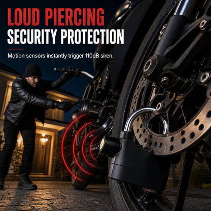 🚨🔒 Heavy-Duty Alarm Security Lock – Aluminum Alloy Anti-Theft Protection for Gates, Bikes & Storage