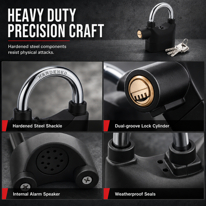 ⏳Limited-time 50% off⏰Heavy-Duty Aluminum Alloy Alarm Padlock🔒🚨