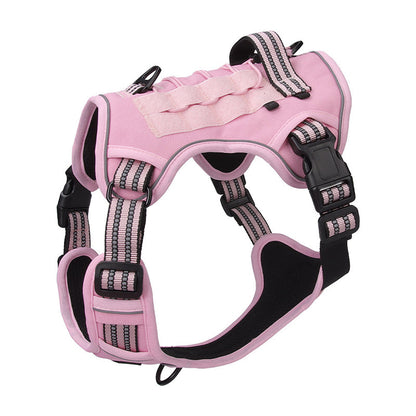Outdoor Heavy-Duty Adjustable No-Pull Dog Harness with Control Handle