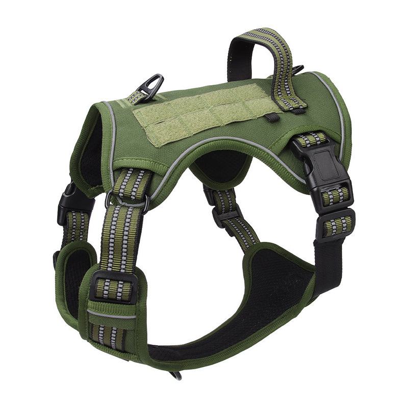 Outdoor Heavy-Duty Adjustable No-Pull Dog Harness with Control Handle